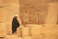 Local man standing at Karnak temple complex, Luxor Royalty Free Stock Photo