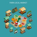 Local Market Round Composition Royalty Free Stock Photo