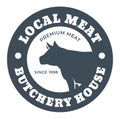 Local meat, premium quality, butchery house vector