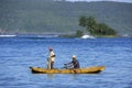 Local men fishing near Las Galeras, Samana peninsula Royalty Free Stock Photo