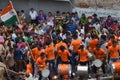 Local musical band performs on Rathyatra, Ahmedabad