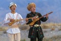 Local musicians in traditional costumes, Issyk Kul Lake, Kyrgyzstan