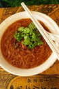 Taiwanese street food - rice vermicelli with oyste Royalty Free Stock Photo