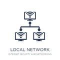 Local network icon. Trendy flat vector Local network icon on white background from Internet Security and Networking collection Royalty Free Stock Photo