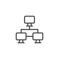 Local network server line icon