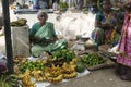 Local outdoor vegetable market in Chitambaram