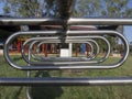 Bicycle rack in the park Royalty Free Stock Photo