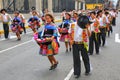 Local people dancing during Festival of the Virgin de la Candelaria in Lima, Peru