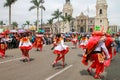 Local people dancing during Festival of the Virgin de la Candelaria in Lima, Peru