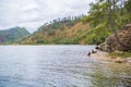 Local People Fishing in Lake Lut Tawar Takengon Aceh