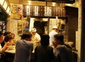 Local people mixed with a few tourists dinning in Shinjuku Yakitori Yokocho street