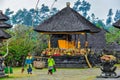 Local people in Pura Besakih Temple, Bali, Indonesia Royalty Free Stock Photo