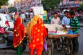 Local people shopping at Johari Bazaar street in Jaipur, Rajasthan, India