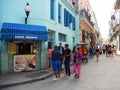 LOCAL PEOPLE IN A STREET IN OLD HAVANA, CUBA