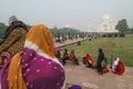 Local People Visiting the palace Jal Mahal.