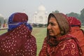 Local People Visiting the palace Taj Mahal.