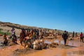 Local peoples mining and gem panning in Ihosy - Ilakaka, Madagascar.