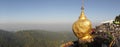 Local pilgrims at the buddhist site Kyaiktiyo Golden Rock Pagoda near Yangon, Burma