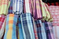 Local plaid check Fabric loincloth Thai Style Royalty Free Stock Photo
