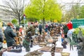 The local poeple at the Hannover flea market, the second-hand market in Hannover, Germany