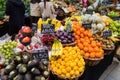 Local produce for sale displayed at the market