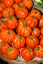 Local produce for sale at the market. tomatoes Royalty Free Stock Photo