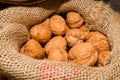 Local produce for sale at the market. Walnuts Royalty Free Stock Photo