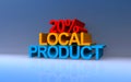 20% local product on blue