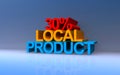 30% local product on blue