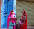 LOcal Rajasthani ladies in Jodhpur, India Royalty Free Stock Photo