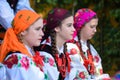 Lowicz / Poland - May 31.2018: Local, regional choir of young women and men dressed in folklore costumes.