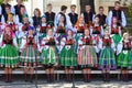 Lowicz / Poland - May 31.2018: Local, regional choir of young women and men dressed in folklore costumes.