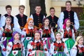 Lowicz / Poland - May 31.2018: Local, regional choir of young women and men dressed in folklore costumes.