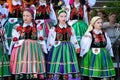 Lowicz / Poland - May 31.2018: Local, regional choir of young women and men dressed in folklore costumes.