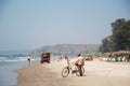 Local residents on the shores of the Indian Ocean.