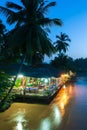 Local restaurant on the Mekong Riverside at dusk