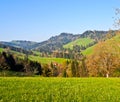 Local road at Appenzell farm ville Royalty Free Stock Photo