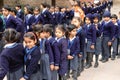 Local school children for tour in Humayuns Tomb complex, Delh