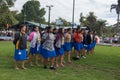 Local school girls practicing a traditional Paihia Maori Dance.