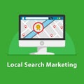 Local search marketing in computer site