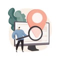 Local search optimization abstract concept vector illustration.