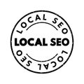 Local Seo - practice of optimizing a website in order to increase traffic, leads and brand awareness from local search, text