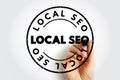 Local Seo - practice of optimizing a website in order to increase traffic, leads and brand awareness from local search, text