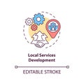 Local services development concept icon