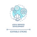 Local services development concept icon