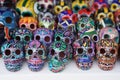 Local souvenirs on display at beach market in Playa Del Carmen, Mexico