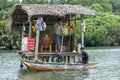 A local store setting up for a days trading on the Madu River near Balapitiya in Sri Lanka.