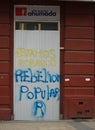 Local store vandalized by protesters in Punta Arenas, Chile