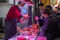 Local street food and snacks sold at the Xinchang Ancient Town in Shanghai, China