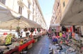 Local street market Rome Italy